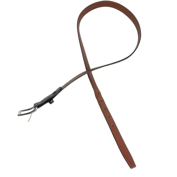 BEN SILVER Charleston Shiny Finish Crocodile Belt Black 42 - Picture 9 of 12